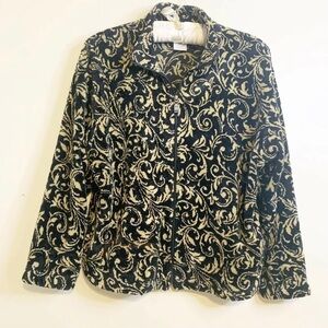 BETTE & COURT Scroll Design Chenille Jacket